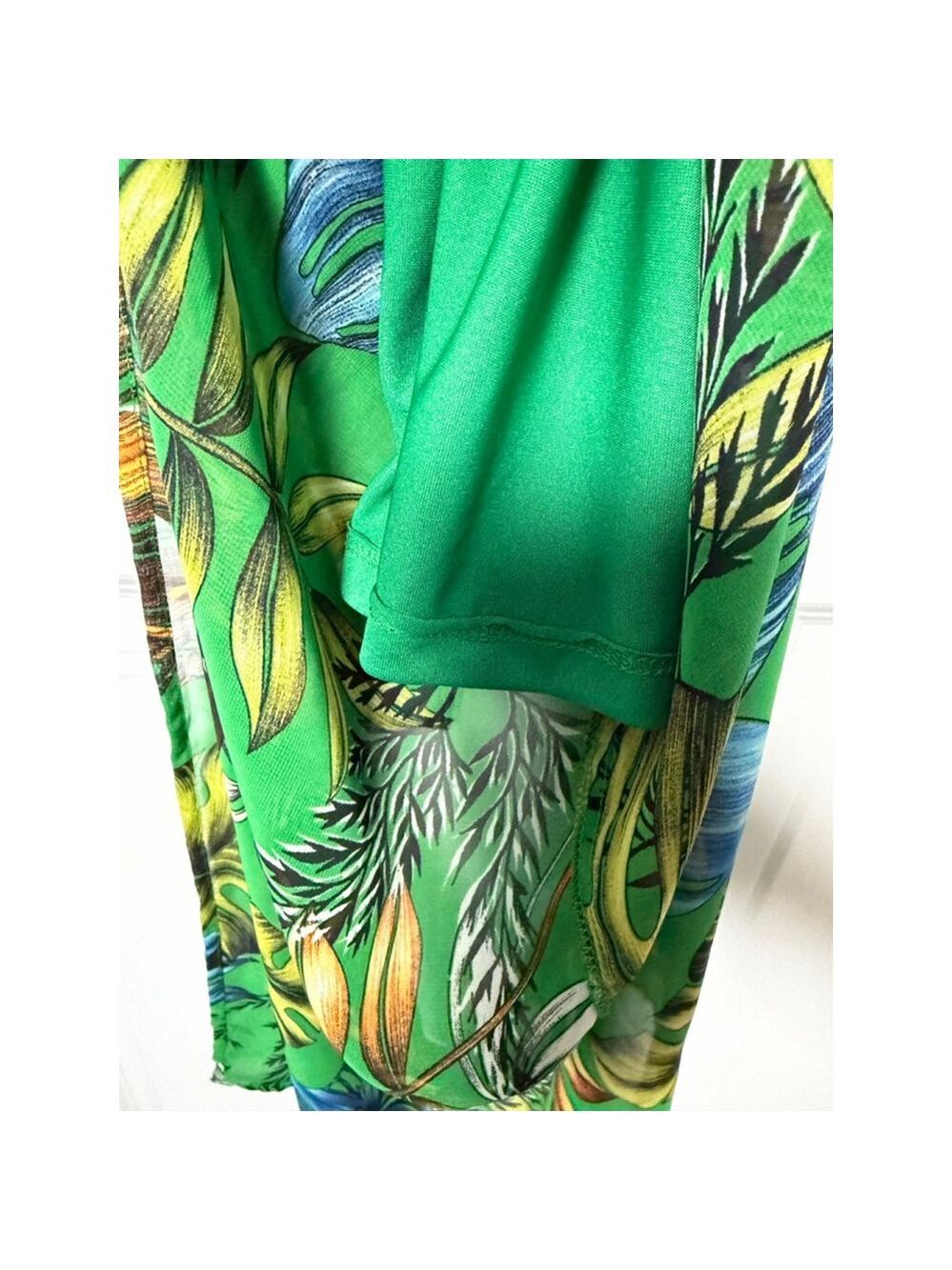 do & be Green Tropical Print Maxi Dress S - Picture 8 of 12